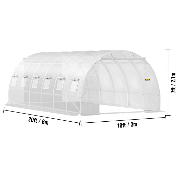 VEVOR 10' W x 20' D Greenhouse & Reviews Wayfair